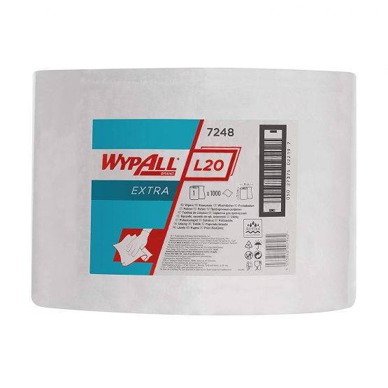 WYPALL* L20 Extra Wiper Large Roll 7248 - 1 roll x 1,000 white, 2 ply sheets