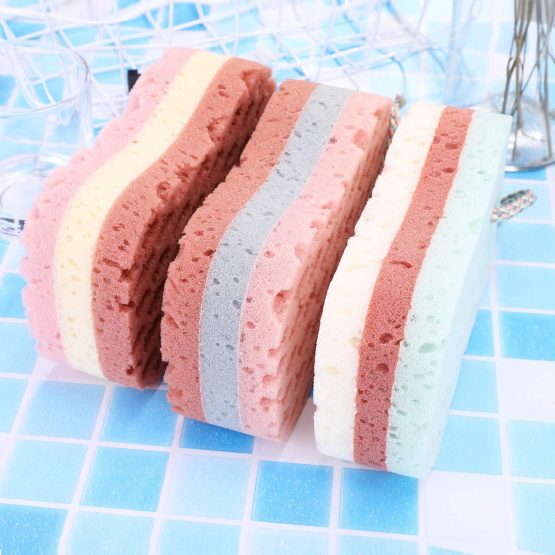 3 Pieces Bath Sponge Shower Sponge Soothing Body Sponge for Cleaning Exfoliating - Image 2