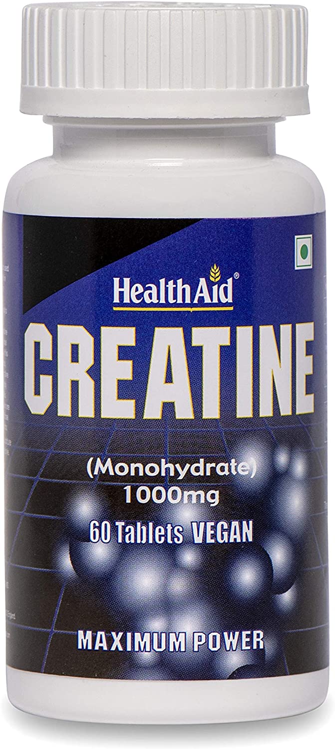 HealthAid Creatine Monohydrate 1000mg - 60 Tablets, 1 count (Pack of 60)