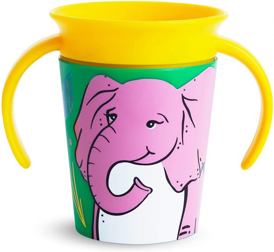 Munchkin Miracle 360 WildLove Trainer Cup, 6 oz/ 177 ml, Elephant