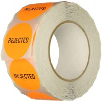 TapeCase INVLBL-031 Orange"Rejected" Inventory Control Label - 1000 per pack (1 Pack)