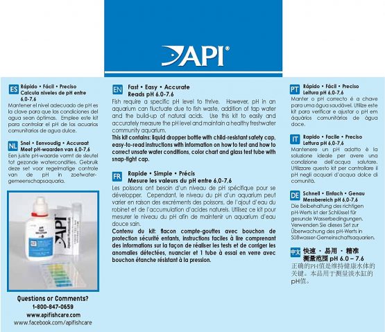 API PH TEST KIT 250-Test Freshwater Aquarium Water pH Test Kit - Image 2