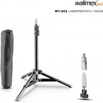Walimex WT-802 lamp tripod, 108 cm (max. load-bearing capacity 2.5 kg, incl. carry bag)