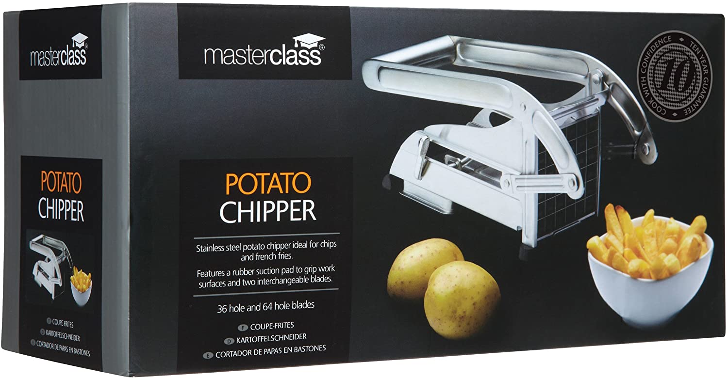 MasterClass Stainless Steel Potato Chipper, 26 x 12 cm (10" x 4.5"), Silver, 1 - Pack - Image 2