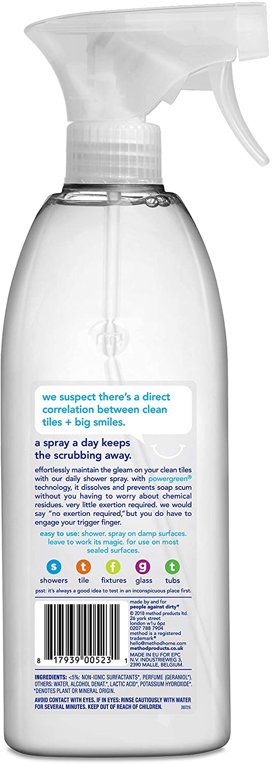 Method Daily Shower Surface Cleaner Spray, 828ml, Clear, 1 g (Pack of 1) - Image 2