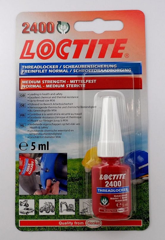 Loctite 1960969 2400 Specified Medium Strength Thread Lock and Sealant Stud/Nutlock, 5ml