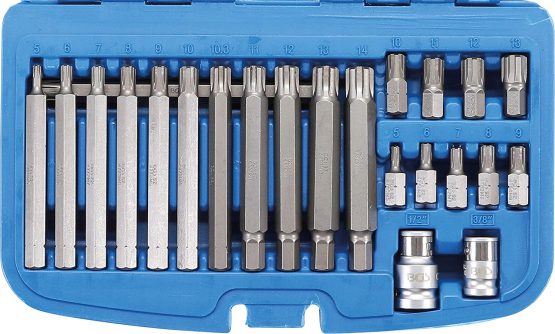 BGS 5013 | Bit Set | 10 mm (3/8") hex Drive | Spline (for Ribe) | 22 pcs.