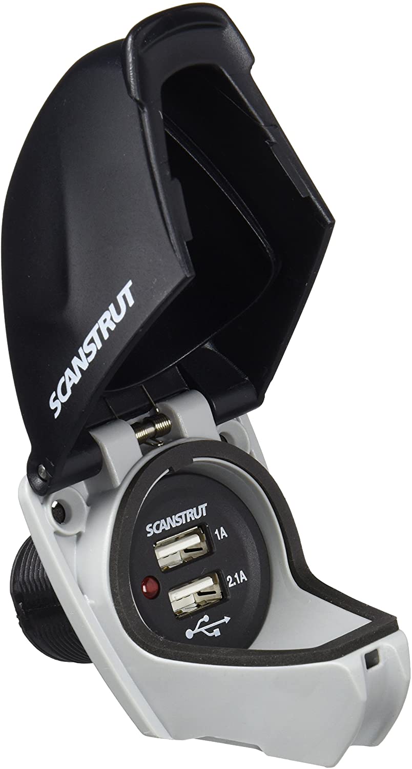 ROKK Waterproof Dual USB Charge Socket, Black/Gray, One Size - Image 2