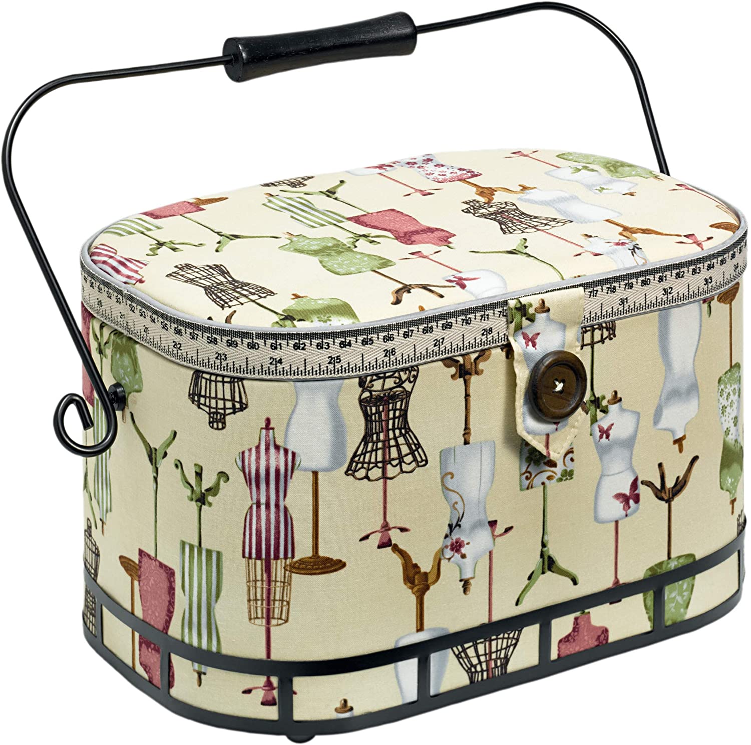 Prym - Large Dressform Sewing Basket - 1 Unit, Black, White, 30x20.5x19 cm - Image 2