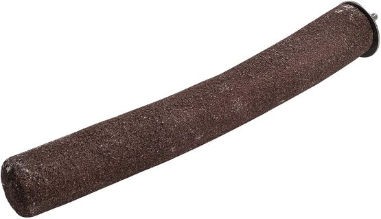 Parrot Essentials Large Sanded Parrot Perches 30 x 3-4cm (LxD) Bird Perches for Nail Trimming and Filing - Wooden Bird Perch for African Grey, Conure, Caique - Non-Toxic Parrot Stand for Birdcage