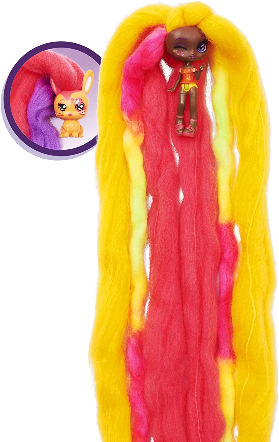 Candylocks 2-Pack, Margo Punch 7.5-cm Scented Collectible Doll and Pet with Accessories, Grey - Image 3