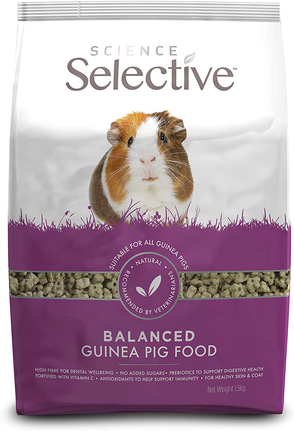 Supreme Science Selective Guinea Pig 1.5kg, Transparent, 1.5 kg (Pack of 1)