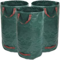 GIOVARA 3 x 120L Garden Waste Bags,Waterproof Heavy Duty Large Refuse Sacks with Handles,Foldable and Reusable (3)