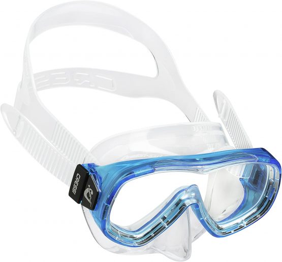 Cressi Unisex Children's Piumetta Snorkeling Mask, Transparent/Aquamarine, One Size