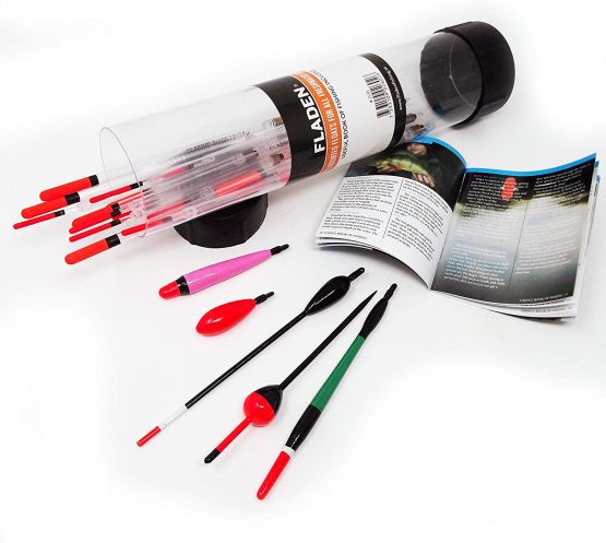 FLADEN Fishing - 25 Piece Assorted LAKE and RIVER Coarse Fishing Floats Collection in a Float Tube - Come with handy fishing guide [21-01]