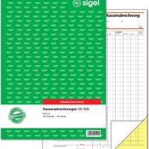 sigel Kassenabrechnungen Kassenabrechnung A4 SD 2x40Bl