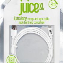 Juice Apple iPhone 11, Pro, iPhone X, Xr, iPhone 8, 7, 6, SE, iPad Lightning Charge and Sync Cable, 2M, White,Round