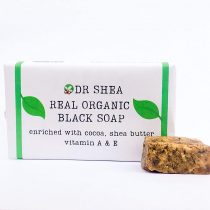 Organic African Black Soap 100g - Antibacterial Body Wash & Hand Wash - Eczema, Dry Skin, Psoriasis, Scar Removal, Face Wash & Moisturiser, Authentic Raw from Ghana.