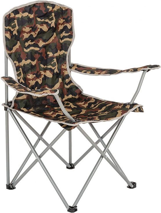 Highlander Lightweight Durable Compact Folding Camp Chair - Portable Chair with Cup Holder Perfect for Camping, Festivals, Garden, Caravan Trips, Fishing, Beach and BBQs