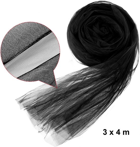 Zonon Bug Insect Mosquito Fly Bird Net Barrier Hunting Blind Plant Protecting Garden Netting (3 m x 4 m, Black) - Image 2