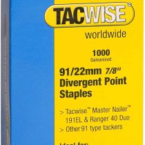 Tacwise 0288 91/22 mm Divergent Point Narrow Crown Staples - Box of 1,000