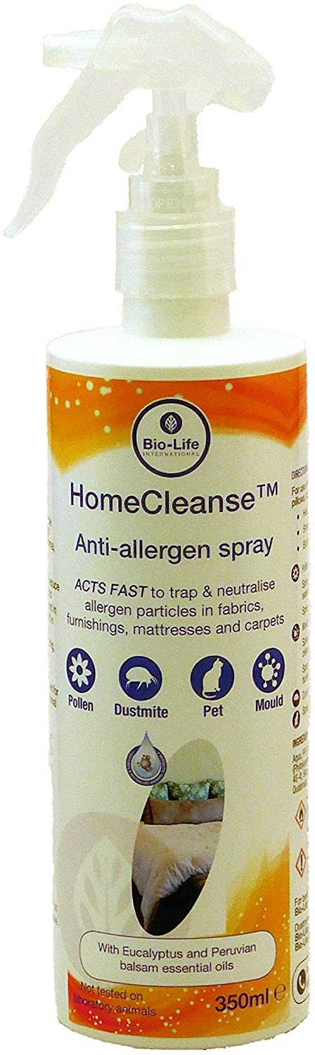 Bio-Life International HomeCleanse Anti-allergen spray for dust mite pet, pollen and mould allergens, 350ml