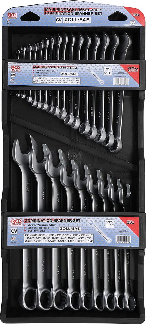 BGS 30101 | Combination Spanner Set | Inch Sizes | 1/4" - 1.1/4" | 25 pcs. - Image 4