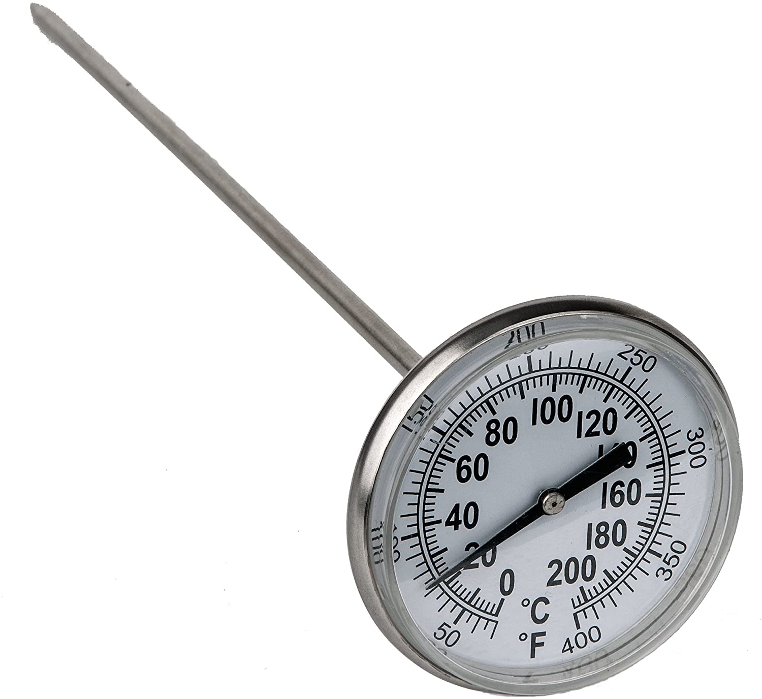 KS Tools 150.1963 Thermometer, 0-200°C/0-400°F L= 210mm, Clear