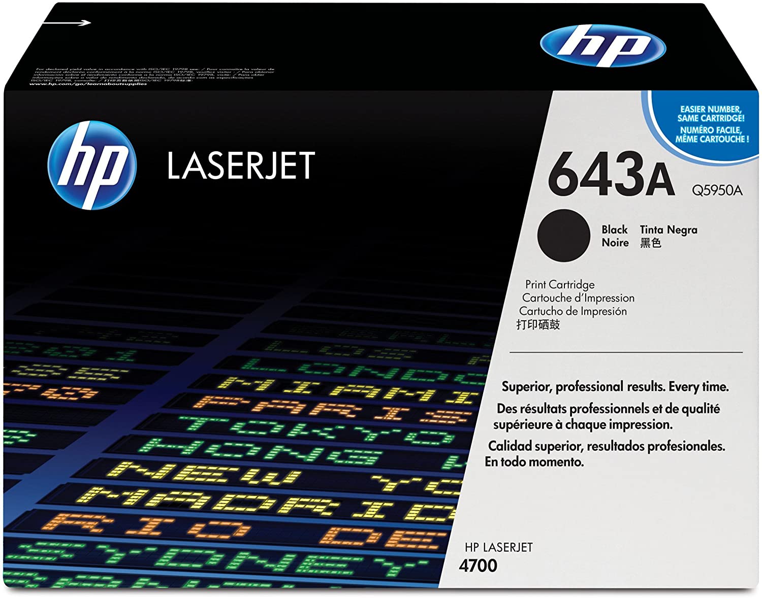 HP Q5950A 643A Original LaserJet Toner Cartridge, Black, Single Pack, Standard