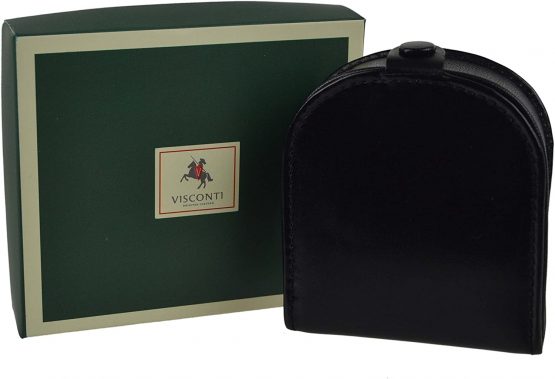 Mens Classic Leather Tabbed Coin Tray by Visconti; Monza Collection Gift Boxed - Image 2
