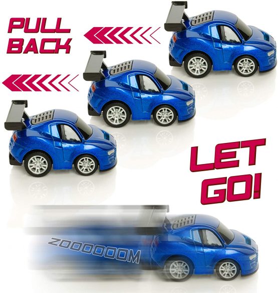 Wheelz Pull Back Cars For Kids - Set of 8 Diecast Toy Cars For 3 Year Old Boys - Boys Toys Age 3 + - Image 4