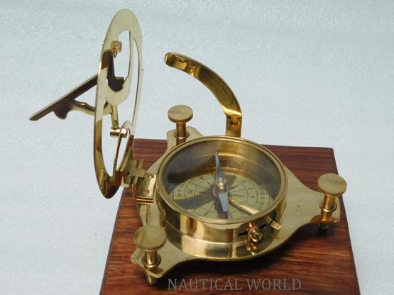 KHUMYAYAD 4" Brass Sundial Compass Fully Functional Compass nevegation Nautical Maritime Vintage Antique Compass - Image 3