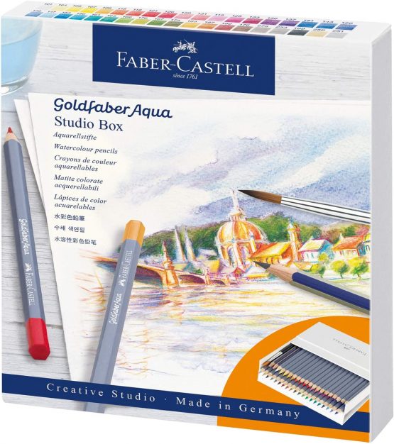 Faber-Castell Goldfaber Aqua 114616 Watercolour Pencils Set of 38 with Accessories