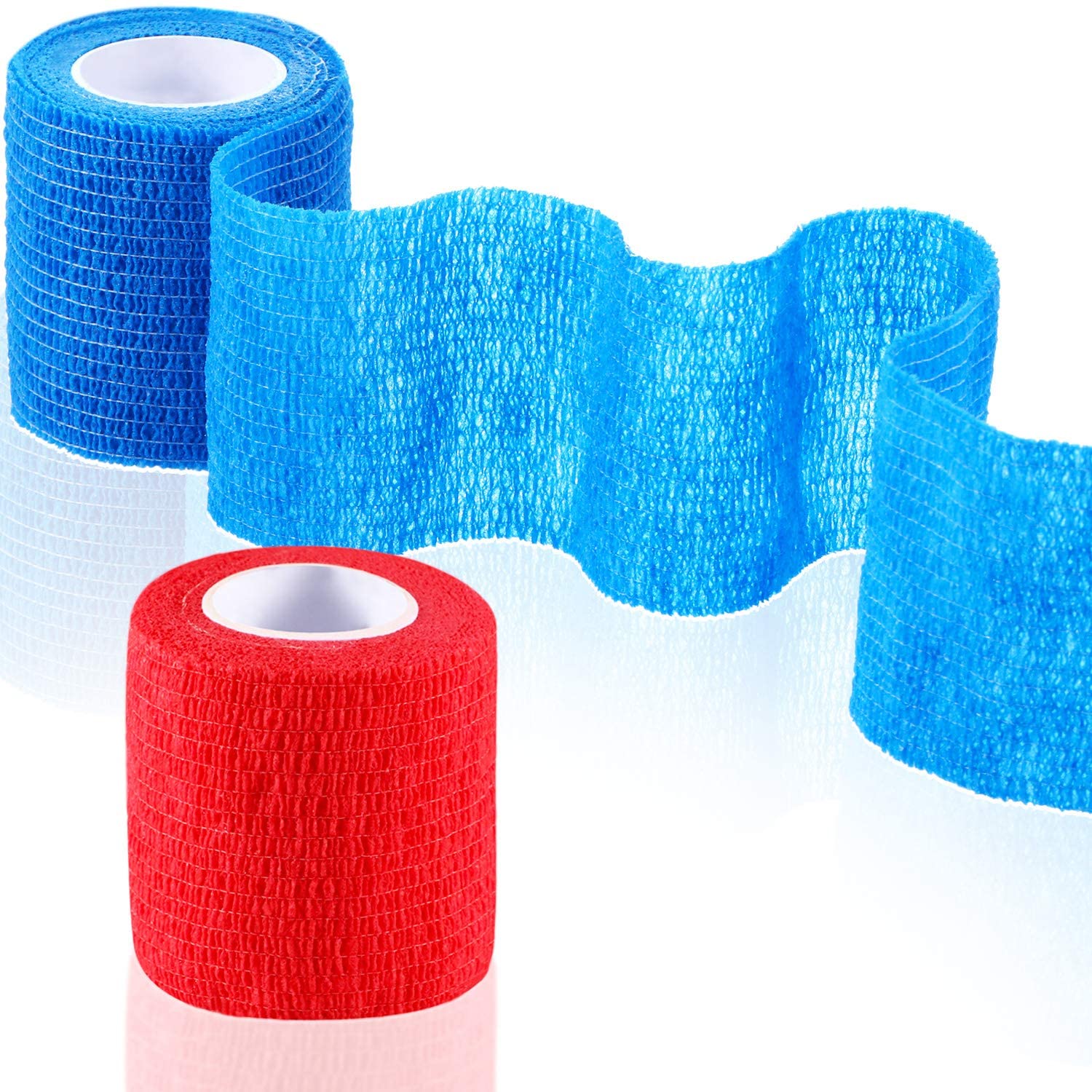 2 Pieces Pet Vet Wrap Self Adherent Bandage Stretch Cohesive Tape Pet