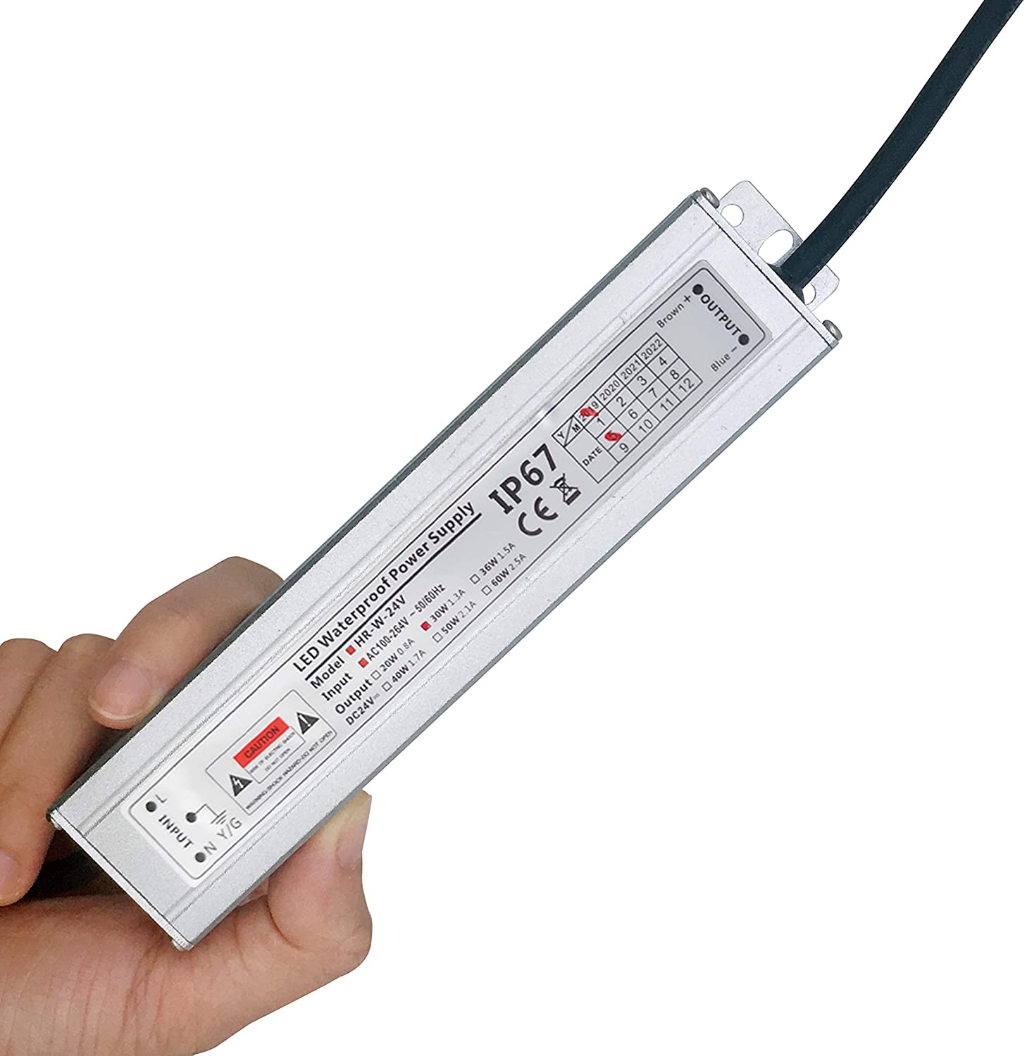 VARICART Outdoor IP67 Waterproof 24V LED Driver 30W 1.25A, Ultra Slim Constant Voltage LED Transformer Adapter - Image 4