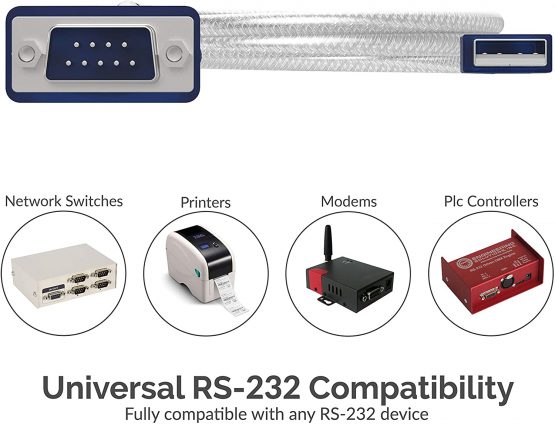 Sabrent USB 2.0 to Serial (9-Pin) DB-9 RS-232 Converter Cable, Prolific Chipset, Hexnuts, [Windows 10/8.1/8/7/VISTA/XP, Mac OS X 10.6 and Above] 6-Feet (CB-9P6F) - Image 4
