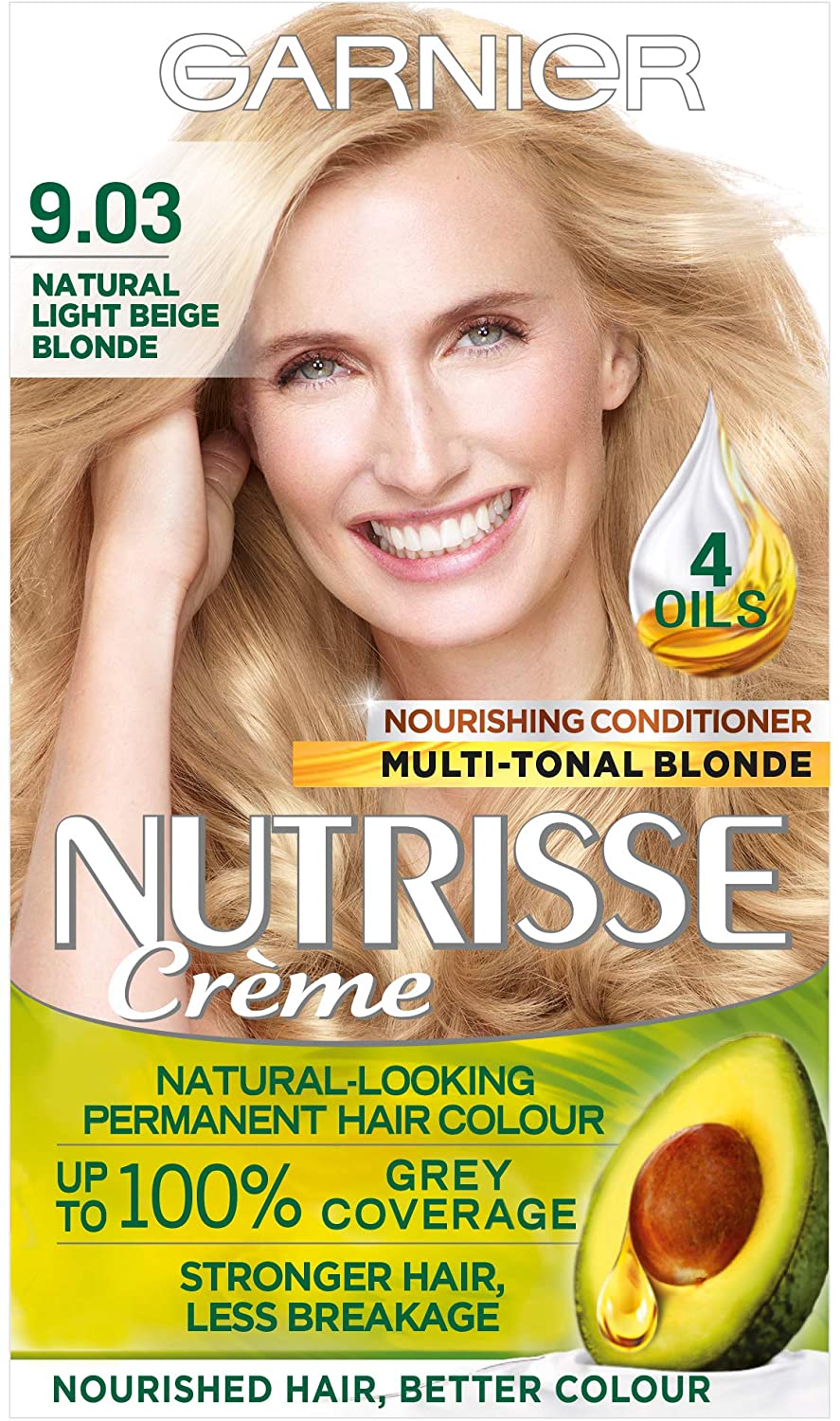 Garnier Nutrisse Crème Permanent Nourishing Hair Colour 9.03 Natural Light Beige Blonde