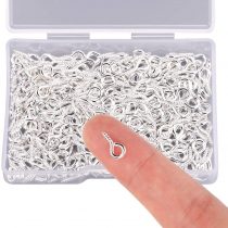 AIEX 300 Pcs Screw Eye Pins Hooks Eyelets Screw Threaded for Jewelry Making Findings DIY Crafts, Silver