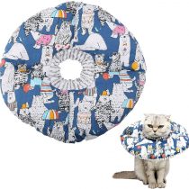 YOUTHINK Pet Recover Collar Cute and Soft Elizabethan Collars Protection Collar for Cat and Dog to Anti-licking and Protect Pet Cervical Spine Blue
