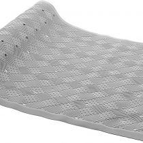 aztex Anti-Fungal Non Slip Shower or Bath Mat with Suction Cups and Drainage Holes, Slip Resistant Shower Tread, Made From Rubber Vinyl - Bath Mat, Slate