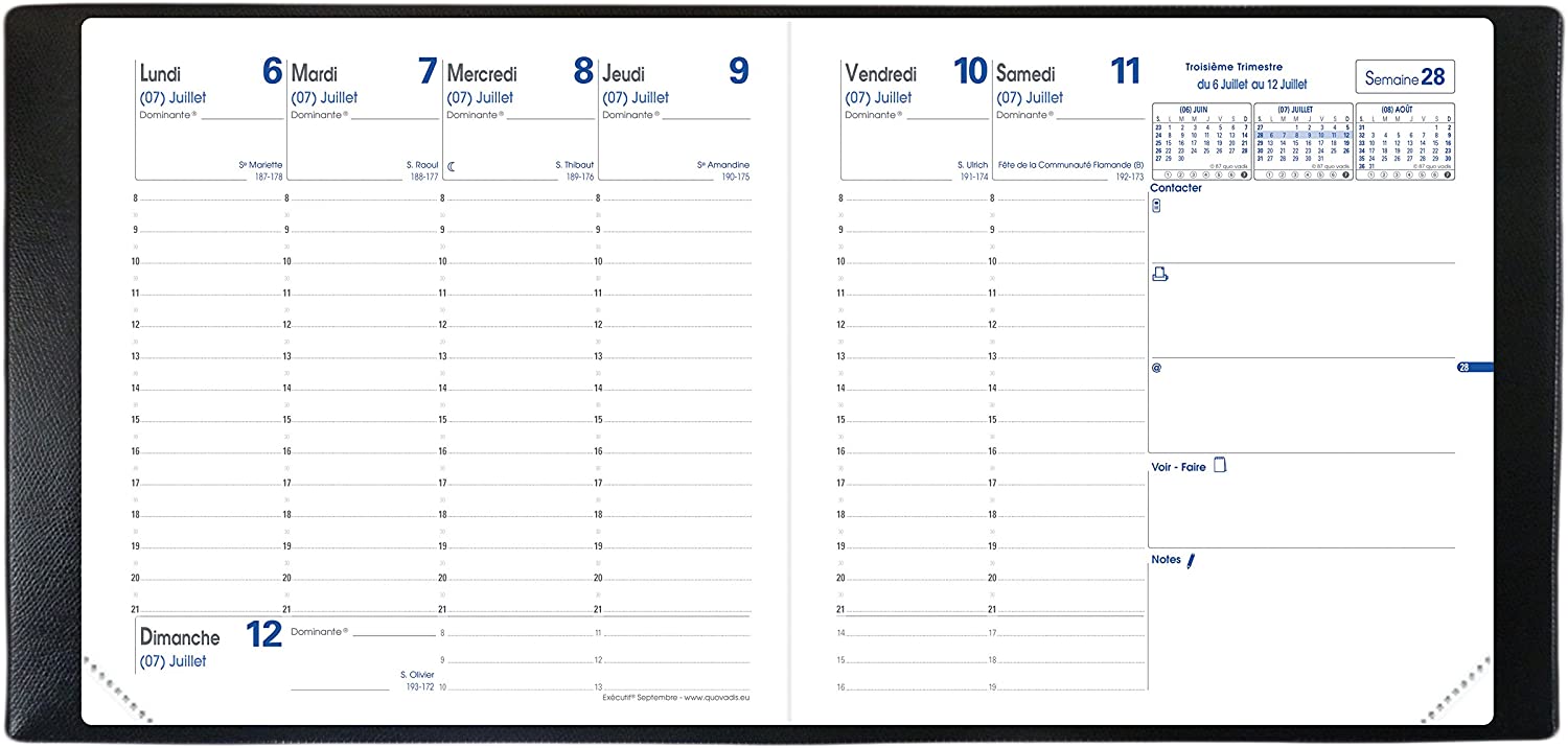 Quo Vadis - Club - Executive - Civil Year Agenda Weekly 16 x16 cm - Year 2016 red - Image 2