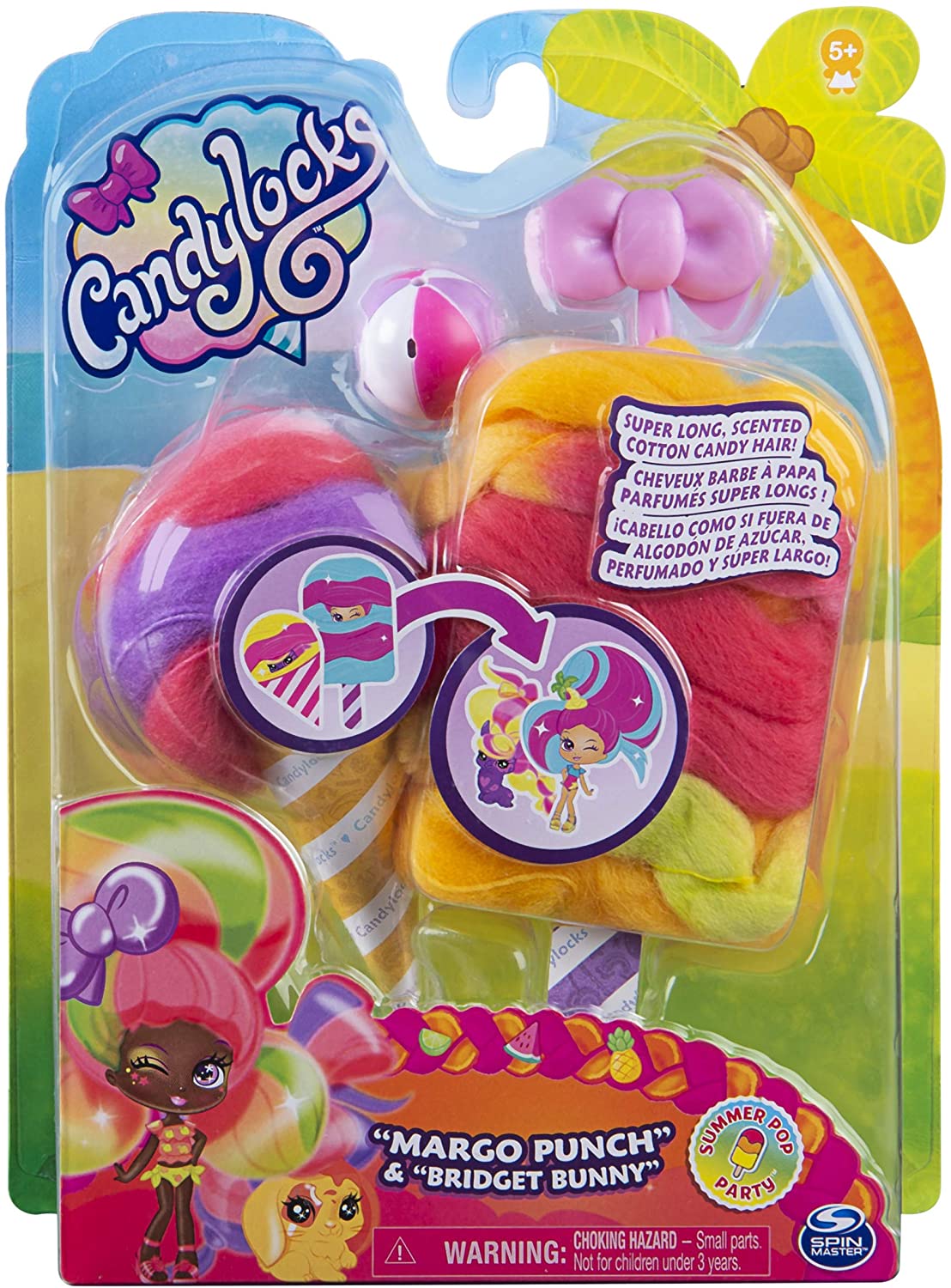 Candylocks 2-Pack, Margo Punch 7.5-cm Scented Collectible Doll and Pet with Accessories, Grey - Image 2