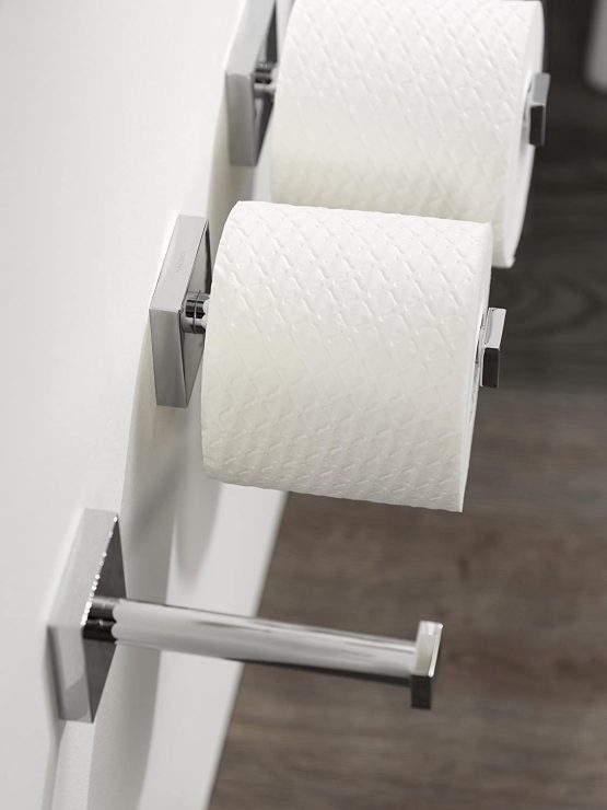 Haceka Mezzo 1113589 Stainless Steel and Zinc Alloy Spare Toilet Roll Holder, Silver - Image 3