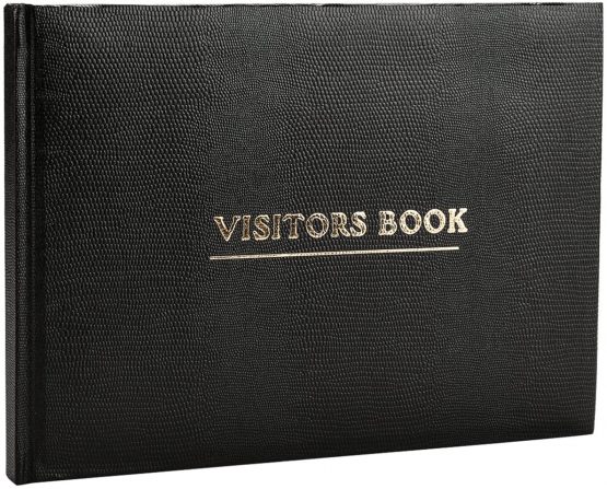 Arpan Deluxe Visitor Book Black for Business/Hotels/Guest Houses/Reception