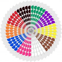 2.5cm Round Colour Coding Circle Sticker Labels - 10 Colours, Pack of 1200