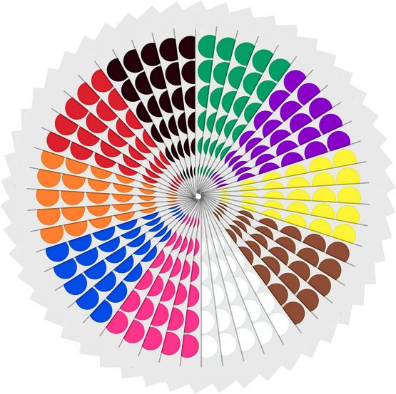 2.5cm Round Colour Coding Circle Sticker Labels - 10 Colours, Pack of 1200