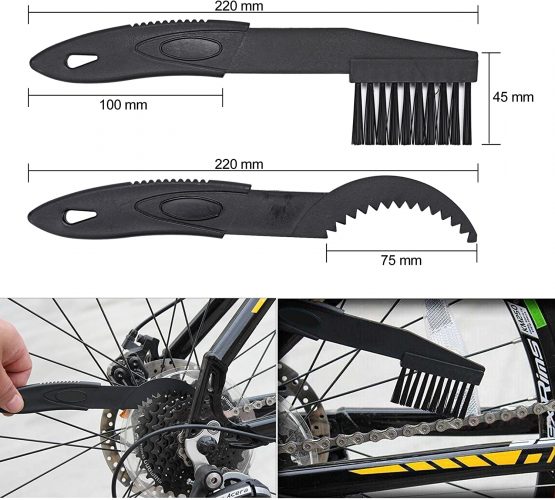 Oumers Bicycle Clean Brush Kit, Motorcycle Bike Chain Cleaning Tools Make Chain/Crank/Tire/Sprocket Cycling Corner Stain Dirt Clean, Durable/Practical fit All Bike - Image 3