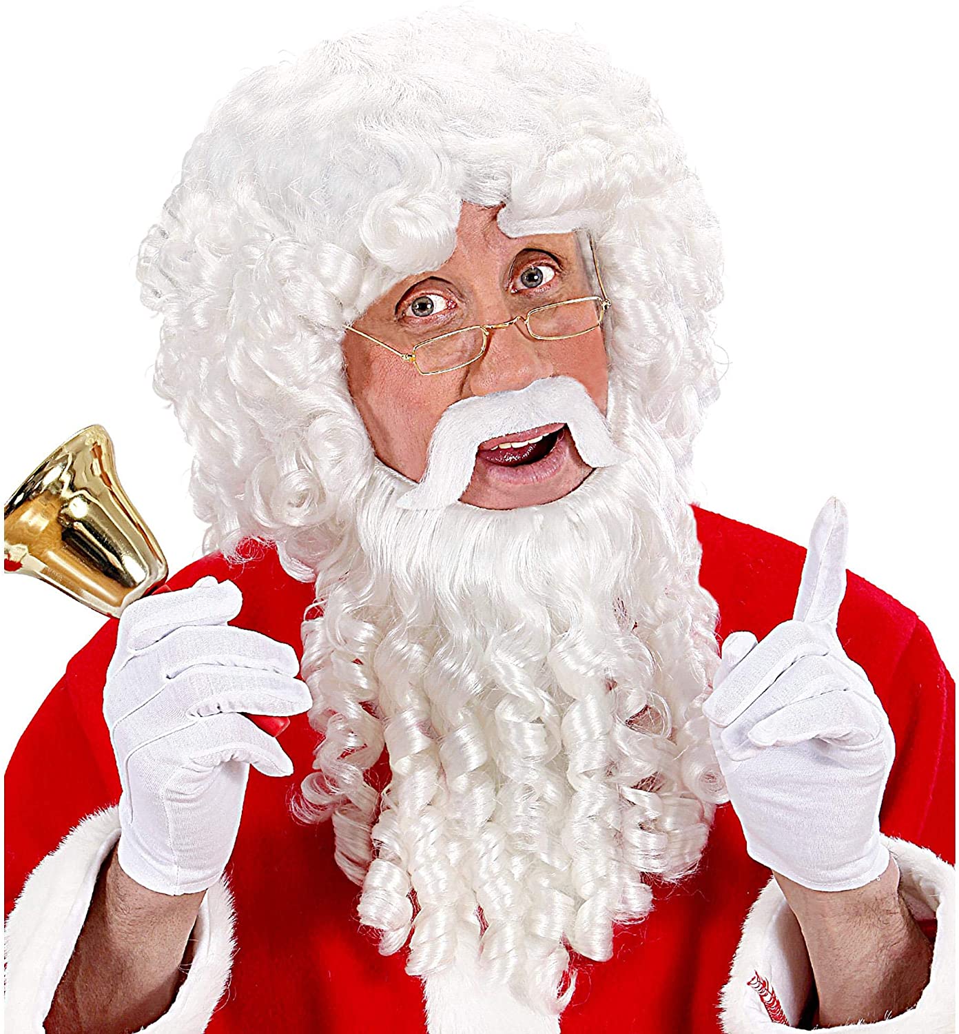 Santa Claus Curly Beard Tash Wig for Hair Accessory Fancy Dress