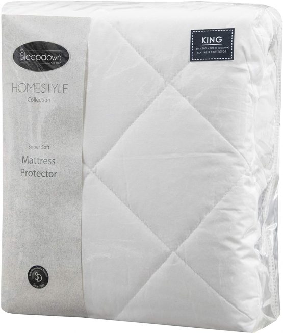 Sleepdown Quilted Fitted Mattress Protector Pad Cover Bedding White Soft Cosy With Extra Deep Pocket 30 cm Bed Bug Dust Mite Proof - Double 135 x 190 cm - Image 4