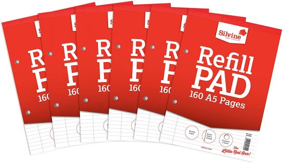 Silvine SV41642 A5 Refill Feint Pad(Pack of 6)